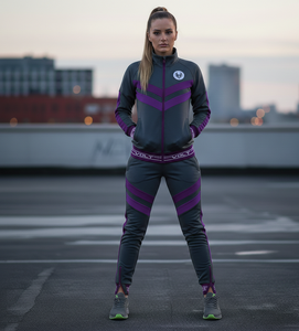 Conjunto Deportivo de 2 Piezas para Mujer, Uso Diario, con Logotipo Personalizado, Pantalones Deportivos Cómodos de Longitud Completa y Top Corto con Sudadera con Cierre Completo - Product Image 6