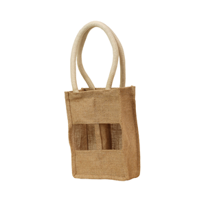 Eco Friendly Jute Wine Tote <b>Bag</b> Rope Handle Custom Logo Gift Shopping <b>Bag</b> for Advertising and Party - Product Image 1