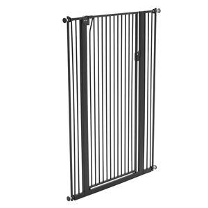 Cancelletto per Animali Domestici Extra Alto in Plastica, 142 cm di Altezza, Larghezza Regolabile 74-104 cm, Kit di Montaggio a Pressione e a Parete per Gatti e Cani - Product Image 1