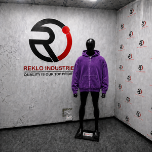 Sweat à capuche zippé violet délavé, style vintage, coupe oversize streetwear, effet délavé à l'acide, fermeture éclair intégrale, coupe décontractée et régulière - Product Image 3