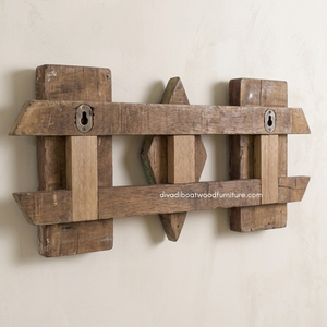 DIVADI Wholesale Handmade Rustic Multifunction Antique Vintage Style 3 <b>Hooks</b> Eco-Friendly Hanging Coat <b>Key</b> Holder Wood <b>Hooks</b> - Product Image 2
