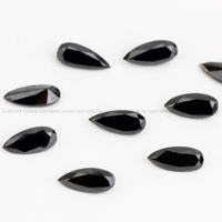 Diamant noir naturel taille poire 3x2mm, opaque, fantaisie, pour la création de bijoux personnalisés : bagues, boucles d'oreilles, bracelets, pendentifs