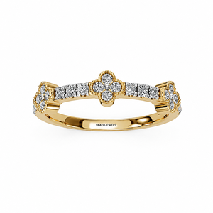 Anillo de Lujo con Diamantes Cultivados en Laboratorio con Corte Floral, para Boda, Compromiso, Aniversario, Regalo, Fiesta, para Mujer, Oro 10K 14K 18K, Plata 925 935 - Product Image 2