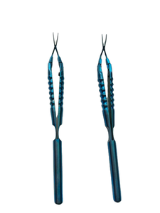 Pinzas para Capsulorrexis, Forma Angular, 12.5cm, Instrumento Quirúrgico Manual, Aleación de Titanio, Pinzas para Tejidos de Cirugía General, Alta Calidad - Product Image 3
