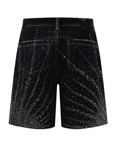 High Street Men's Distressed Denim Shorts-Mid-Waist <b>Boot</b> Cut Quick Dry 3D Pattern <b>Vintage</b> Winter Illusion Streetwear - Product Image 3