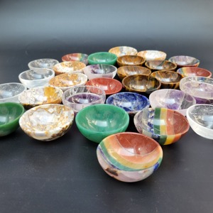Vente en gros de bols en pierre naturelle sculptée et polie, pierres précieuses de quartz en vrac, rondes, pour la guérison, la décoration, la méditation, cadeau spirituel - Product Image 2