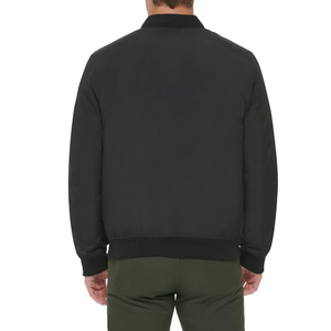 Chaqueta Negra Acolchada Personalizada con Cierre, Chaqueta Bomber de Moda para Hombre, Uso Diario, Casual, Venta al Por Mayor - Product Image 2