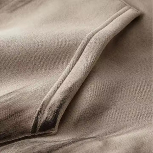 Sweat-shirt à capuche pour homme en mélange de coton molletonné, délavé à l'acide et à la pierre, coupe-vent, écologique, streetwear d'hiver, grandes tailles - Product Image 6