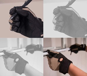 Guantes de rescate al por mayor de cuero de cabra para descenso rápido, guantes tácticos de repelencia rápida - Product Image 4