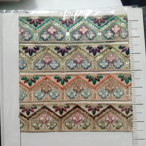 Tela de encaje bordada de diseño elegante para vestidos, ribete de encaje floral, decoración de prendas, proveedor de textiles al por mayor - Product Image 2