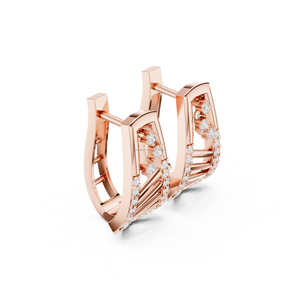 Eversoft Jewels Pendientes de aro con punta chapados en rodio negro mate de 14 quilates - Product Image 2