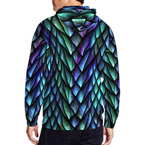 Sweat à capuche zippé pour homme, design personnalisé 2024, en molleton coton/polyester, impression par sublimation, respirant, écologique, léger - Product Image 1