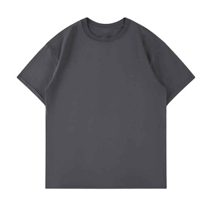 T-shirt de sport pour homme en coton épais 100 % avec logo personnalisé, coupe ample décontractée, style vintage délavé à l'acide, tricoté formellement - Product Image 3