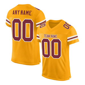 Maillot de football américain unisexe personnalisé de haute qualité avec numéros et noms imprimés par transfert thermique, respirant, idéal pour l'été – Prix de gros - Product Image 3