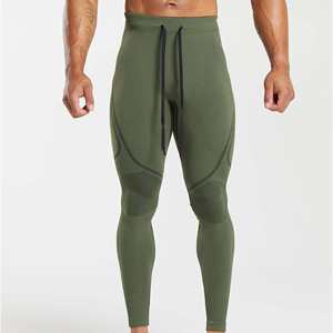 Top Selling <b>Men</b> <b>Compression</b> Leggings Customized Leopard Pattern Breathable Athletic Sports Running Jogging <b>Tights</b> Slim Fit Waist - Product Image 6