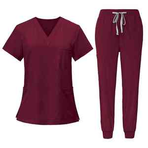 Conjuntos de Uniformes Médicos para Hospital, Tallas Grandes, Estilo Jogger, Top y Pantalones a la Moda, Trajes para Mujer y Hombre, Personalizables, Accesorios de Spandex/Algodón - Product Image 4