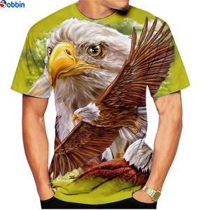 T-shirt pour homme à sublimation, imprimé aigle violet, manches courtes, col rond, coupe décontractée, polyester respirant, tricoté, impression photo - Product Image 3