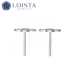 Pendientes de Diamantes Redondos de Lujo con Certificación IGI, Oro Real de 18K, Diamantes Cultivados en Laboratorio para Mujer - Product Image 2