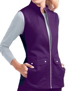 เสื้อสครับพยาบาลผู้หญิงแบบสั่งทำพิเศษ ผ้าถักผสมสแปนเด็กซ์ ชุดยูนิฟอร์มทางการแพทย์แบบเสื้อกั๊ก มีกระเป๋า รับผลิตแบบ OEM ชุดทำงานโรงพยาบาล คุณภาพสูง - Product Image 2