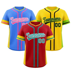 Breathable Sublimation Baseball Jersey for Men Casual Button <b>Down</b> Shirts Short Sleeve Active Team Sportswear Jersey - Product Image 2