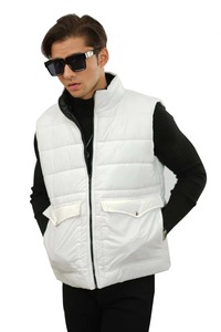 Men's Two Tone <b>Padded</b> Puffer Jacket Brown Black Hooded Stand Embroidery Front Winter Warm Insulated Zipper Closure Letter - Product Image 5