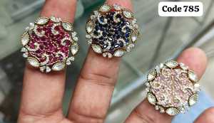 Luxury Floral Cluster <b>Statement</b> <b>Ring</b> Colorful Crystal Encrusted Cocktail <b>Ring</b> Elegant Women Party Wedding Fashion Jewelry - Product Image 2