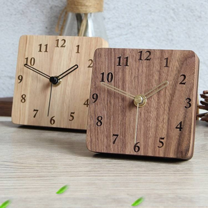 Horloge de table en bois décorative créative, design minimaliste personnalisé, horloges sur pied pour la maison et le bureau - Product Image 4