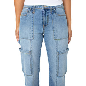 กางเกงแฟชั่นสตรีทแวร์เอวสูงทรง Y2K หลายกระเป๋า ทรงหลวม ขาบาน กางเกงคาร์โก้ลำลองสำหรับผู้หญิง เหมาะสำหรับกิจกรรมกลางแจ้ง - Product Image 4