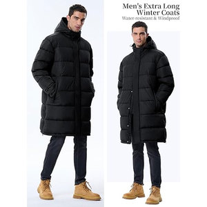 Men’s <b>Long</b> Winter Coat Lightweight Puffer <b>Jacket</b> Warm Insulated <b>Waterproof</b> Hooded Winter <b>Jacket</b> Cold Weather Outerwear - Product Image 5