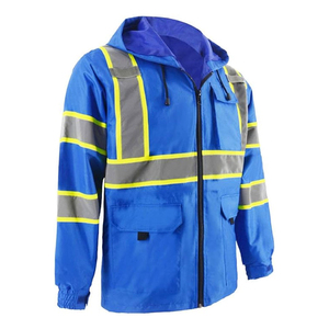 Professional Grade Winter <b>Men</b> Hooded Safety <b>Jacket</b> with <b>Reflective</b> Finish Canvas Fabric and Front Logo for Work Environments - Product Image 4