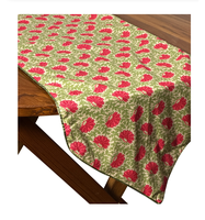 Chemin de table en coton réutilisable et lavable à imprimé floral pour la décoration de la maison et de l'hôtel