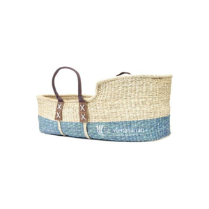 Cesta Moisés Bohemia de Seagrass para Bebé, Portabebés Tejido Natural con Asas de Cuero, Cesta de Guardería Multifuncional Ecológica - Product Image 2