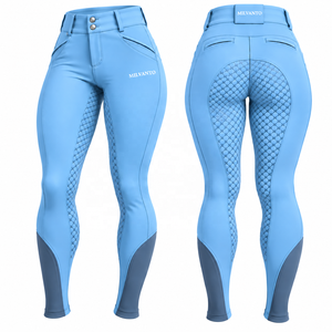 Leggings d'équitation pour femme personnalisés, taille haute, avec grip en silicone intégral, extensibles - Product Image 3