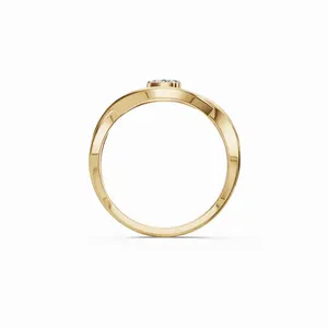 Anillo de Diamante Cultivado en Laboratorio Mystic Eye en Oro Amarillo de 18K, Corte Brillante Redondo, Juego de 7 Piezas para Exportación al por Mayor desde India - Product Image 4