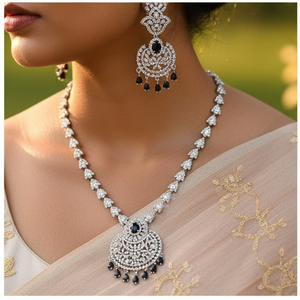 Parure de bijoux américains en diamant légers et luxueux, best-seller pour un style royal au quotidien, disponible en gros - Product Image 1