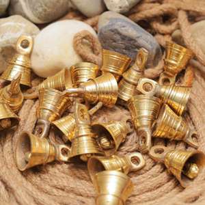 Campanas Pequeñas de Latón Hechas a Mano, Estilo Vintage, Campanas Decorativas, Campanas de Viento Vintage, Decoración para el Hogar, Bodas, Árbol de Navidad - Product Image 3