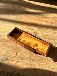 Boîtes de rangement en bois massif et boîte à bijoux au design classique personnalisé, gain de place, pour la chambre à coucher - Product Image 4