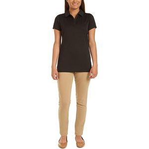 Polo pour femme, uni, style business, t-shirt de golf, été, décontracté, manches courtes, léger, respirant. - Product Image 4