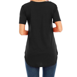 T-shirt moderne pour femme, coupe décontractée, manches courtes, style décontracté, longueur normale / T-shirt décontracté pour femme - Product Image 2