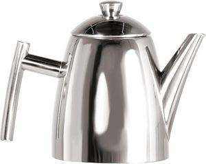 <b>Stainless</b> <b>Steel</b> Eco-Friendly Tea Coffee Pot Lid Handle Classic Serving Kettle Premium Design Mirror Finish Hotel Restaurant Home - Product Image 6