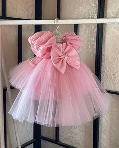 ชุดเดรสวันเกิดเด็กผู้หญิงประดับเลื่อมพร้อมที่คาดผมโบว์เข้าชุด ชุดปาร์ตี้กระโปรงบัลเลต์สีชมพูระยิบระยับสำหรับทารกและเด็กวัยหัดเดิน - Product Image 5