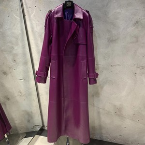 Vestes en cuir véritable haut de gamme décontractées pour femmes, manteaux longs en peau de mouton sur mesure, manteaux longs élégants en cuir de vache, vente en gros - Product Image 6