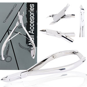 Coupe-cuticules ergonomique à mâchoires inclinées – Pince de précision en acier inoxydable brossé pour technicien en ongles, éliminateur de peaux mortes en acier inoxydable - Product Image 2