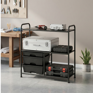 Estantería de Almacenamiento de 3 Niveles con Cajones, Fabricada en Taiwán, para el Hogar, Manualidades, Bricolaje - Product Image 2