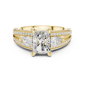 Anillo de Compromiso Aries Jewel con Diamante de Laboratorio de 2 Quilates, Corte Radiante, E VS1, Oro Amarillo de 14K, Certificado IGI, para Bodas y Aniversarios - Product Image 1