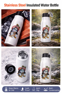 Linda Botella de Agua Metálica Kanha para Niños con Impresión Personalizada, Regalo Promocional para el Día del Padre y el Día de la Madre - Product Image 2