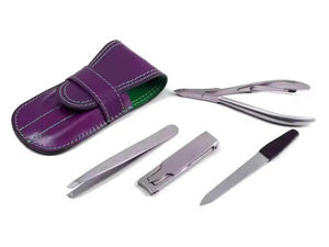 Kit de soin des ongles en métal de qualité supérieure, manucure et pédicure, avec coupe-ongles 4 en 1, ensemble d'outils de toilettage professionnels et sac de luxe - Product Image 2