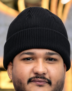 Bonnet unisexe avec décoration en strass, gris, acrylique, bonnet d'hiver, 56-58 cm, style décontracté pour adulte, tricoté à la main, style uni - Product Image 6