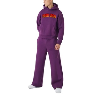 Logo personnalisé Fabricants de vêtements Survêtement épais Ensemble de pantalons de survêtement Jogger de haute qualité Ensemble de pantalons de survêtement TRacksuit pour hommes - Product Image 1