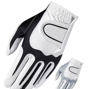 Guantes de Golf de Dedo Completo con Servicio OEM, Color Blanco y Negro, Cuero Genuino, Antideslizantes, Suaves y Transpirables - Product Image 1